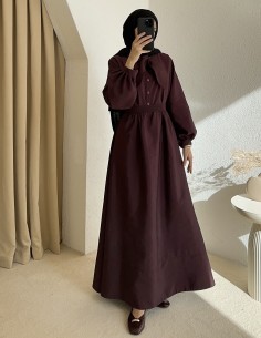 1173 fiyonk detay elbise -...