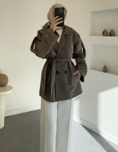 2567 trençkot - Yeşil