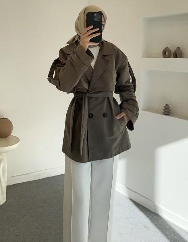 2567 trençkot - Yeşil