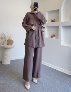 0908 bel büzgülü takım - vizon