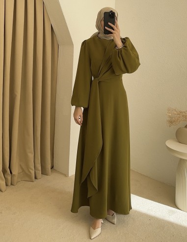 307 mola elbise - Yeşil