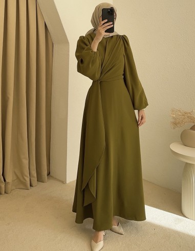 307 mola elbise - Yeşil