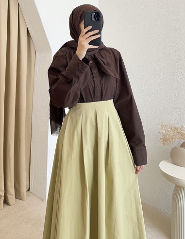 3206 astarlı etek - yeşil