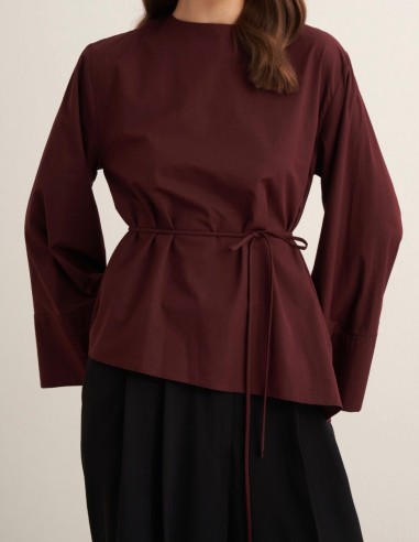 3230 asimetrik bluz -Bordo