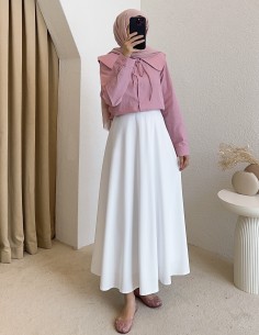 3166 yaka detay gömlek - pembe 2