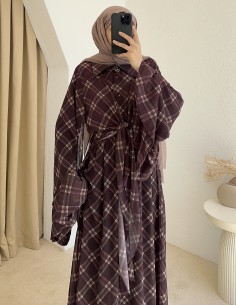 8239 Asya elbise - mürdüm 2