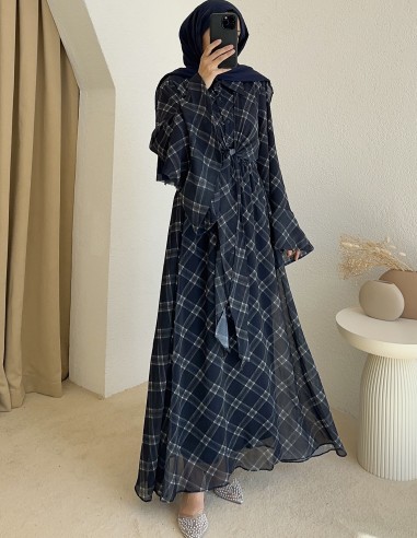8239 Asya elbise - lacivert