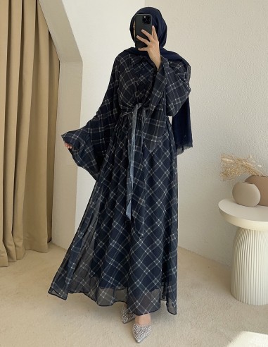 8239 Asya elbise - lacivert