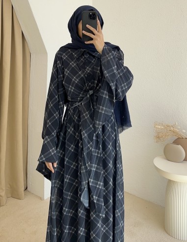 8239 Asya elbise - lacivert