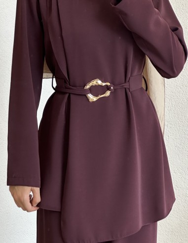 2130 beli tokalı takım - mürdüm