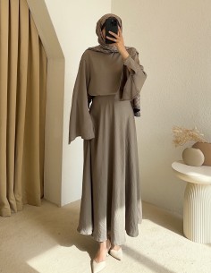 5263 saten sare takım - haki 2