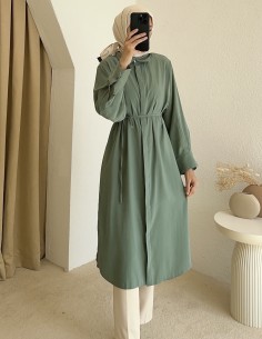 7731 gizli düğmeli tunik -mint