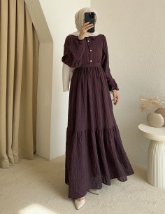 198 zara elbise - mürdüm