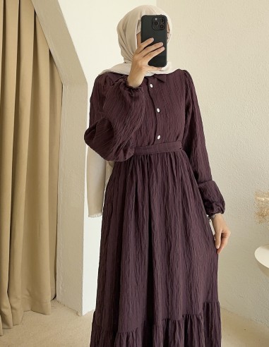 198 zara elbise - mürdüm