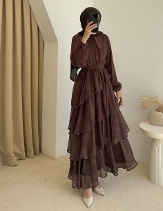 5152 loya elbise - Kahverengi