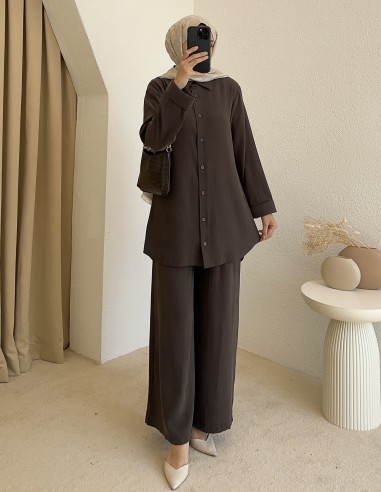 7768 Fulya takım -Kahverengi