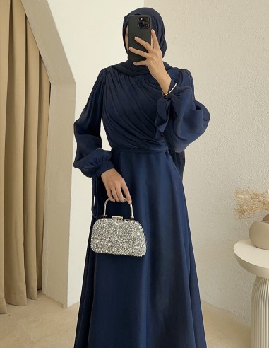 3023 hümay abiye -Lacivert
