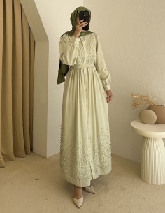 1593 asel elbise - mint