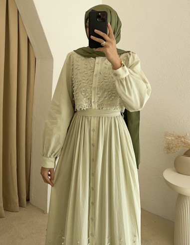1593 asel elbise - mint