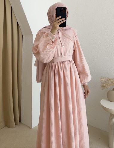 265 safir elbise - Pembe