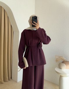 2633 gül detaylı ceket... 2