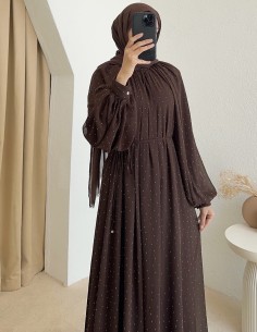 Kb5146 mocha elbise -... 2