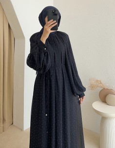 Kb5146 mocha elbise - Lacivert 2