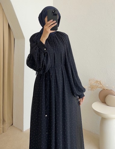 Kb5146 mocha elbise - Lacivert