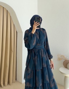 7788 kat kat elbise - lacivert 2