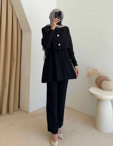 71397 üst bluz parçalı ikili takım -...