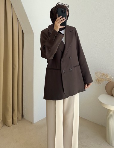 26133 blazer ceket - Kahverengi