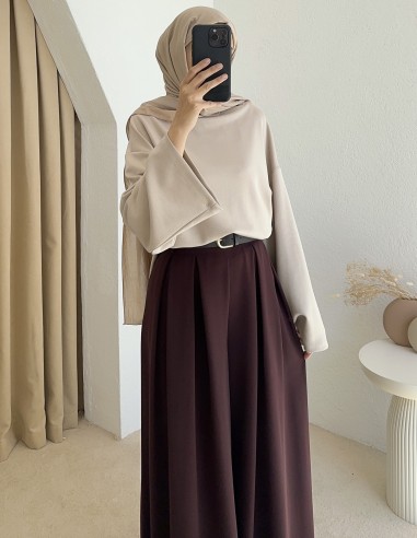 760 bol pantolon - mürdüm