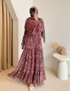 51175 çiçek desenli elbise...