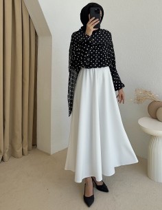 3256 puantiyeli bluz - siyah 2