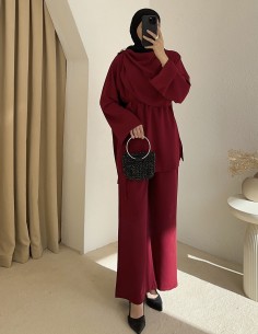 hy26119 yakalı takım - Bordo