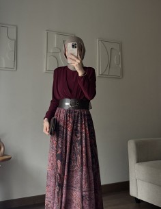 9039 Etnik desen kemerli...