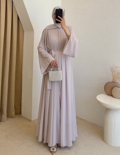 51069 şallı abaya - bej 2