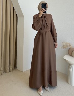 68257 yaka detay elbise -...
