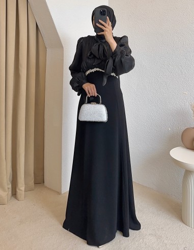 4895 almila abiye - siyah