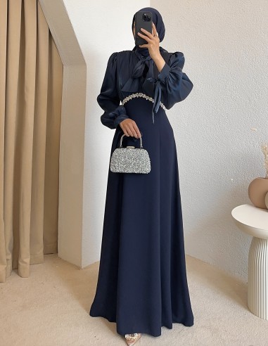 4895 almila abiye - lacivert