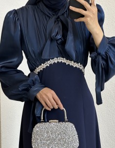 4895 almila abiye - lacivert 2