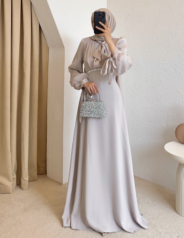 4895 almila abiye - bej