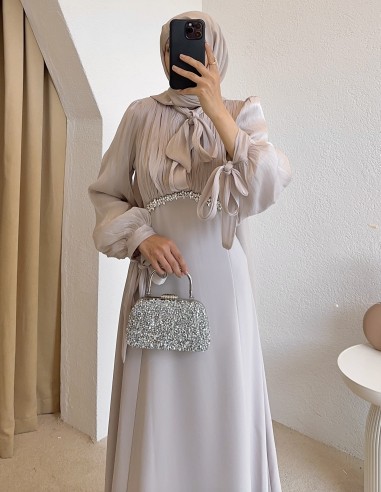 4895 almila abiye - bej