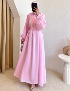 560 mocha elbise - pembe