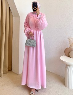 560 mocha elbise - pembe 2