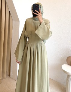 61613 tokalı elbise - Yeşil 2