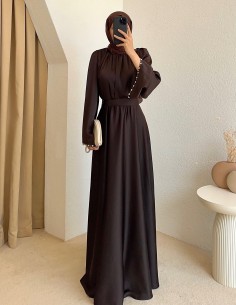 4860 saten taşlı elbise...