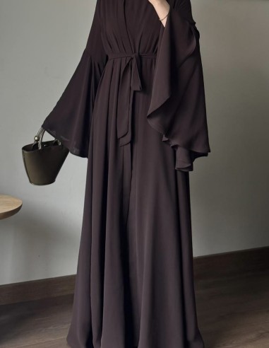 52192 Sahra abaya -Kahverengi