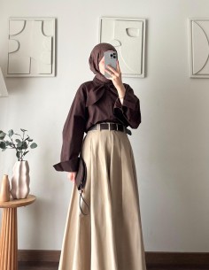 1104 Retro Kemerli poplin...