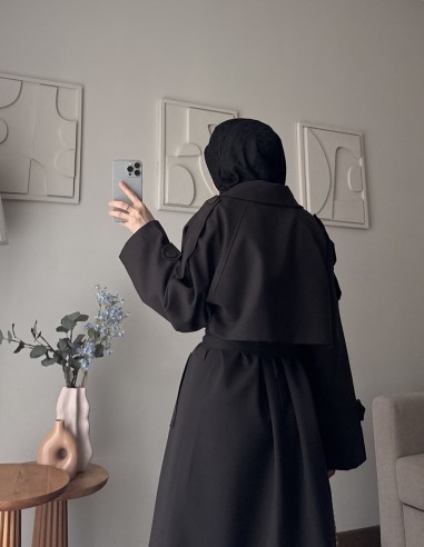 7589 Oversize Trenckot acı kahve